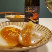 【冬至】大根とこんにゃくの柚子味噌おでんとワインのペアリング