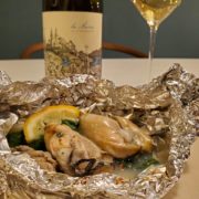 牡蠣のホイル蒸しと白ワインのペアリング